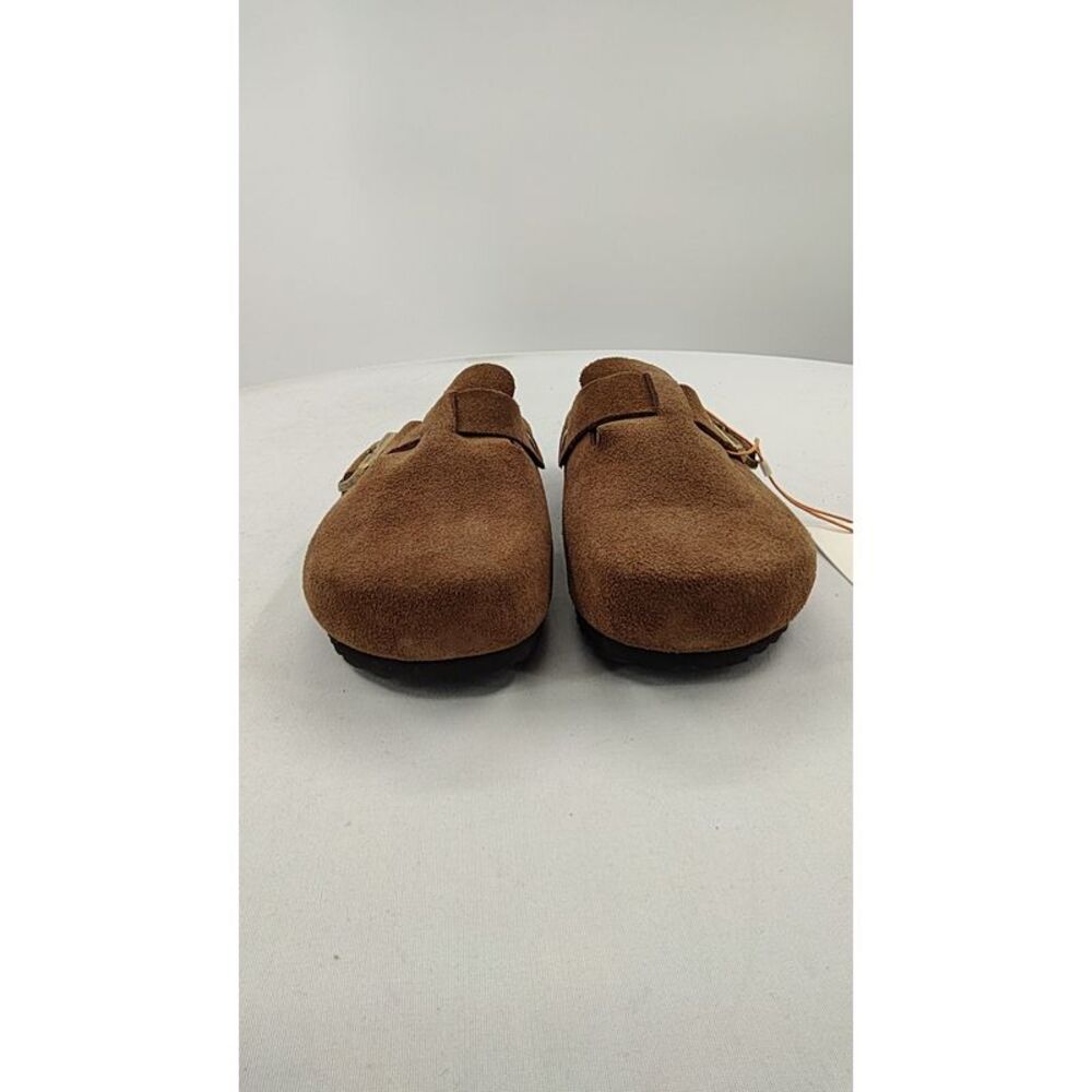 Quince Women Water Repellent Suede Clog Mule Cafe Shoes 6 - Picture 2 of 3